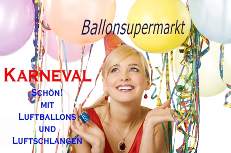 Karneval, schön mit Luftballons und Luftschlangen